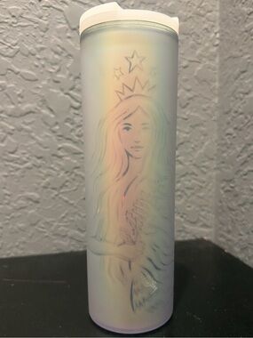 Starbucks 50th Anniversary Iridescent Frosted Siren Mermaid Tumbler 16 Oz